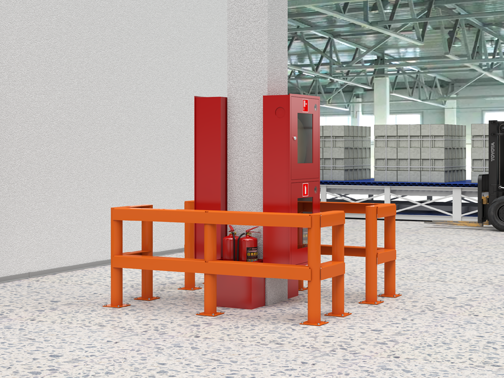 Ограждение пожарного стенда.